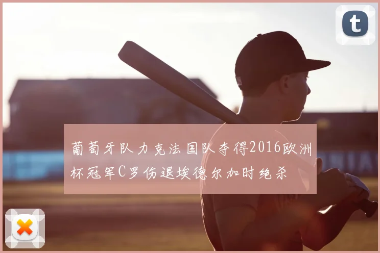 葡萄牙队力克法国队夺得2016欧洲杯冠军C罗伤退埃德尔加时绝杀